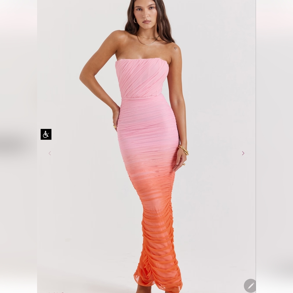House Of CB 'Sapphire' Ombre Gathered Maxi Dress